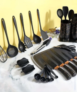 25pcs Kitchenware Set (Marble Design Kitchen Spoons and  Knifes)
