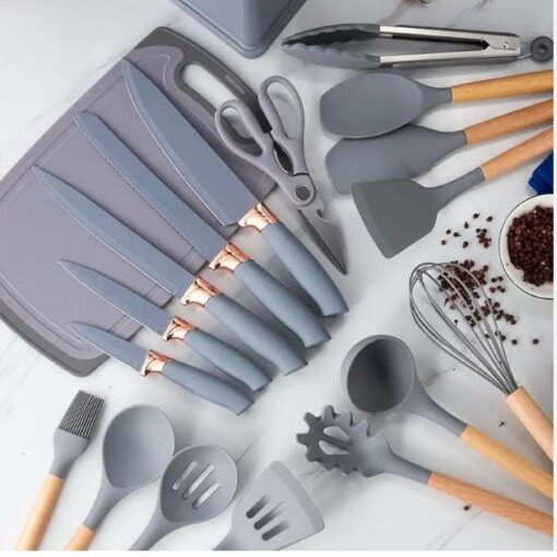 19pcs Evryealth Kitchenware Silicone Cutlery Set - Image 3