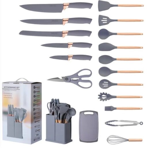 19pcs Evryealth Kitchenware Silicone Cutlery Set - Image 2