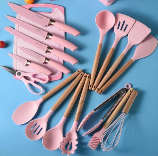 19pcs Evryealth Kitchenware Silicone Cutlery Set - Image 5
