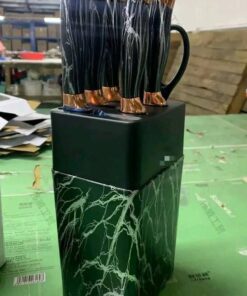 Alternative view of Non-Stick Coated 7pcs Knife Set with Scissors and Sharpener