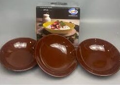 SMP 3pcs Glazed 8" Bowl