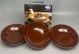 SMP 3pcs Glazed 8" Bowl
