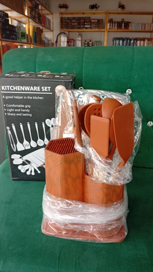 25pcs Kitchenware Set (Marble Design Kitchen Spoons and  Knifes) - Image 5