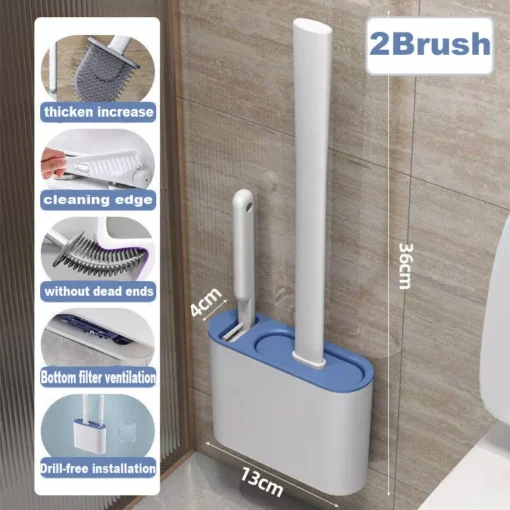2 in 1 TPR Silicone Toilet Brush - Image 3