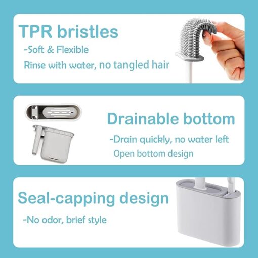 2 in 1 TPR Silicone Toilet Brush - Image 10