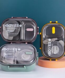 2 Partition Lunch Box with Extra Bowl