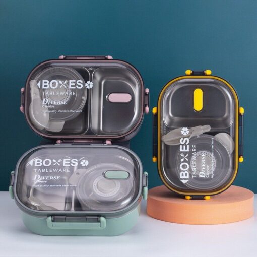 2 Partition Lunch Box with Extra Bowl