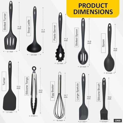 Full Silicone Kitchen Utensil Set (10 pcs) - Image 9