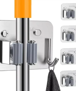 Stainless Steel Mop Holder with Hook