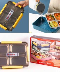 TEDEMEI Stainless Steel Lunch Box 4 Compartments (Model 6545)-1L