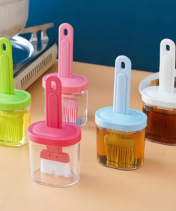 Plastic Oil Jar with Brush