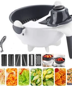 9 in 1 Vegetable Cutter with Drain Basket Multi functional Cutter