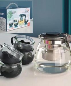 5 in 1 Glass Jug with Cups