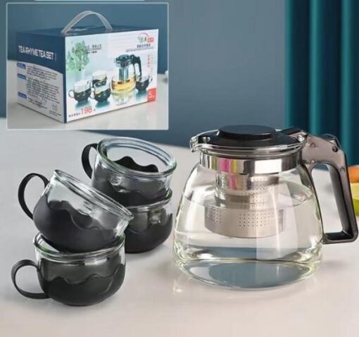 5 in 1 Glass Jug with Cups