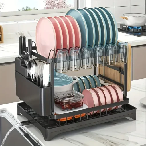 Convenient Folding Dish Drainer (2 Step) - Image 2