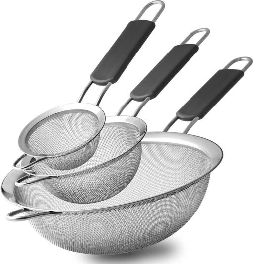 3 in 1 Stainless Mini Hand Sieve/Strainer