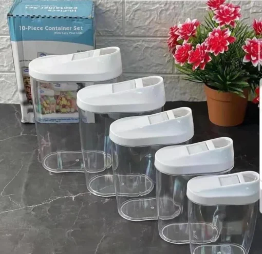 10pcs Acrylic Cereal Container Set - Image 4