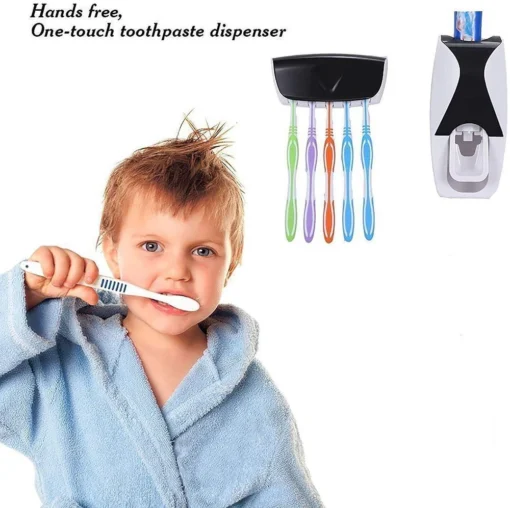 Toothpaste Dispenser With Toothbrush Holder - Image 5