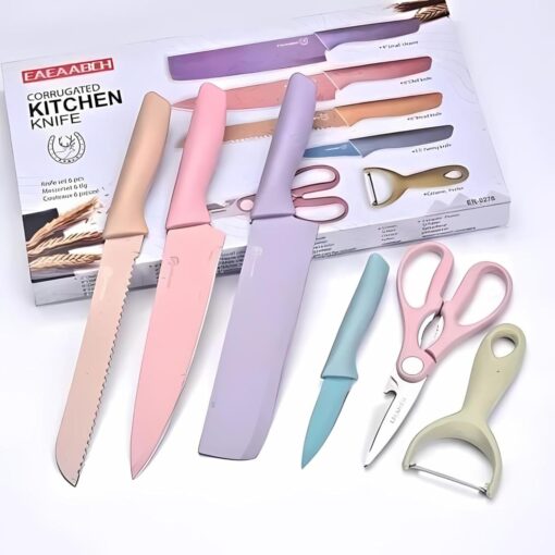6pcs Colorful Kitchen Knife Set - Image 9