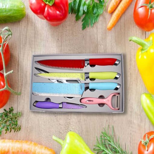 6pcs Colorful Kitchen Knife Set
