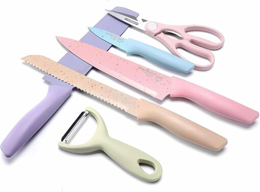 6pcs Colorful Kitchen Knife Set - Image 6