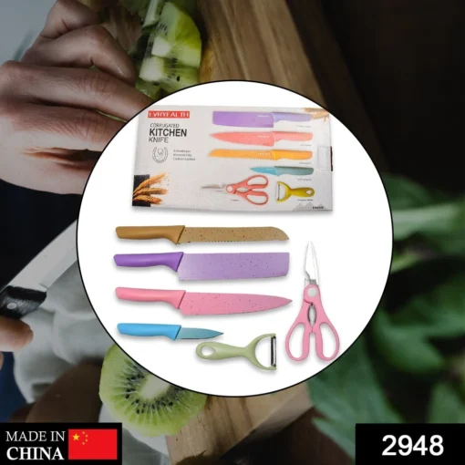 6pcs Colorful Kitchen Knife Set - Image 4