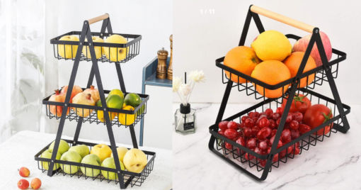 Metallic Fruit Basket/Shelf