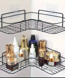 Metallic Corner Shelves