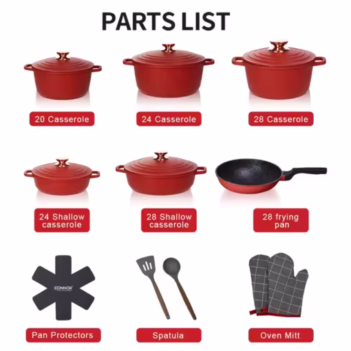18 pcs Donnor Classic Non-Stick Cookware Set - Image 5