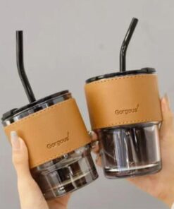 Alternative view of Slub Cup with Glass Straw