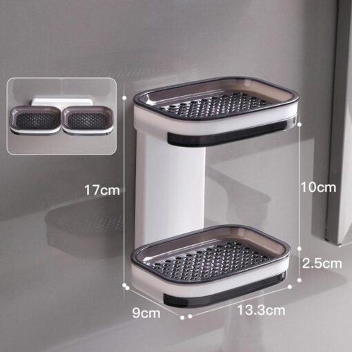 Wall Mount Double layer Soap Holder - Image 5