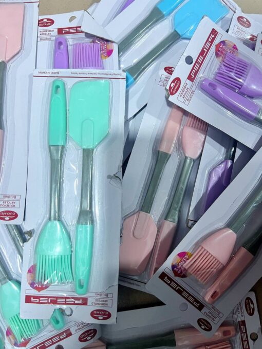 2 in1 Silicone Spatula and Brush Set