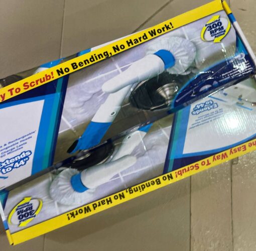 Rechargeable Cordless Spin Scrubber with Multiple Brushes - Image 2