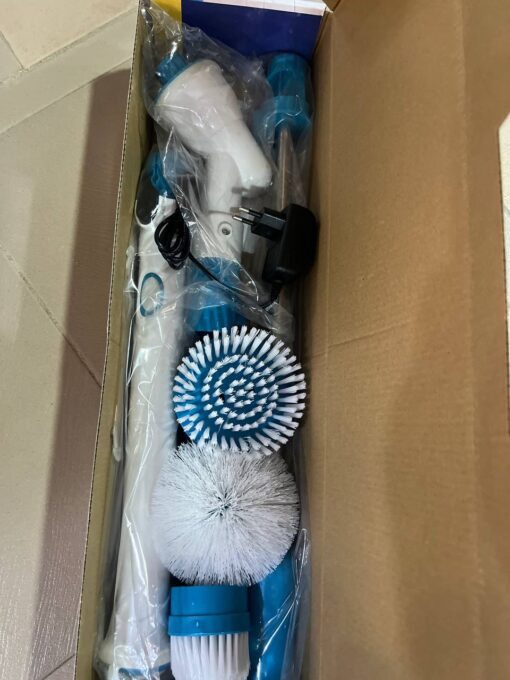 Rechargeable Cordless Spin Scrubber with Multiple Brushes - Image 3