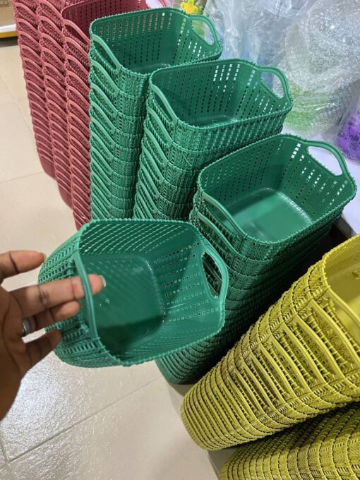 Mini  Woven Plastic Basket - Image 4