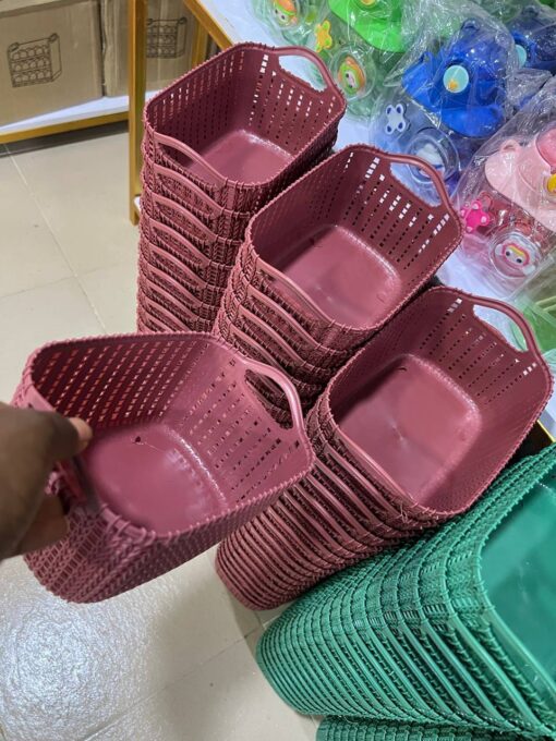Mini  Woven Plastic Basket - Image 5