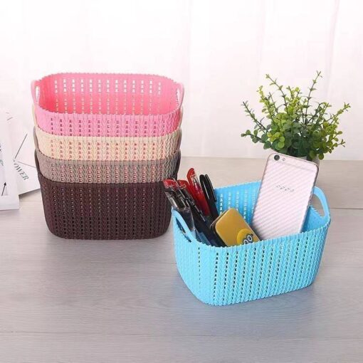 Mini  Woven Plastic Basket - Image 3