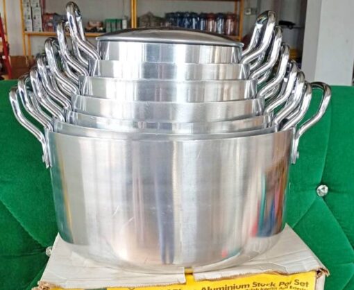 7 Sets Quality Aluminum Stock Pot - Image 2