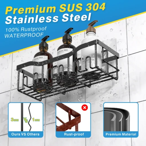 5pcs Corner Shower Caddy Shelves - Image 7