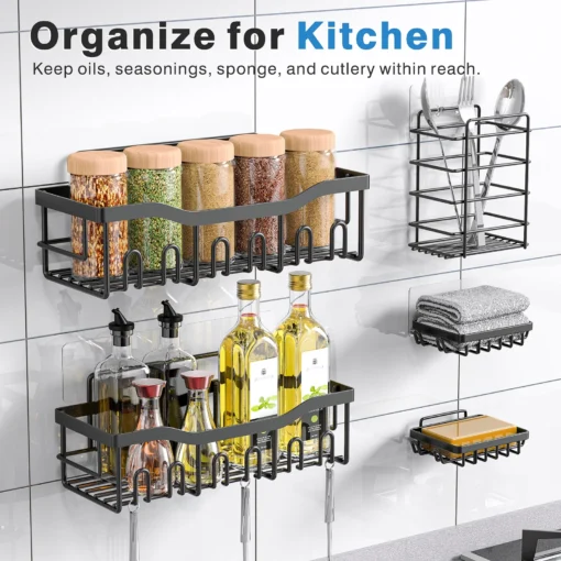 5pcs Corner Shower Caddy Shelves - Image 5