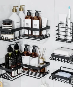 Alternative view of 5pcs Corner Shower Caddy Shelves