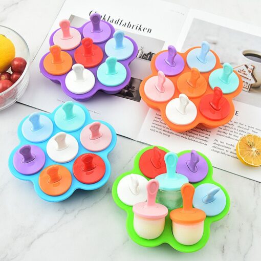 Multicolored Silicone Popsicle Maker