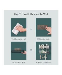 Alternative view of Mini Metallic Rectangular Shelves with Hooks