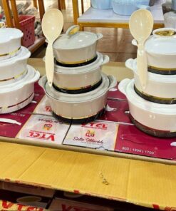 3pcs Set Satin Marble Food Warmer