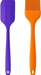 Alternative view of Colourful 2 in 1 Mini Silicone Spatula and Brush Set