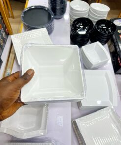 Alternative view of 3pcs Unbreakable Dotted Edge Plate