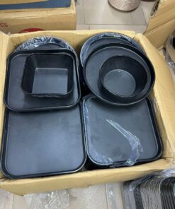 2 in 1 Unbreakable Premium Style Flat and Bowl Plate Set (Black)