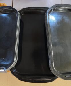 Unbreakable Plain Black Thick Tray