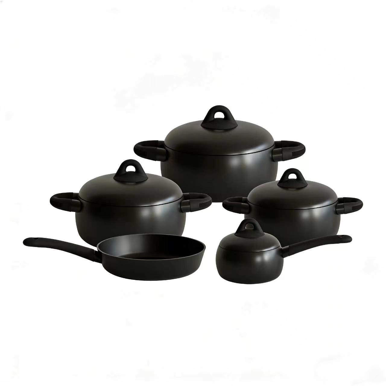 9pcs Ceramic Forged Cookware Set/Nano Granite - Image 4